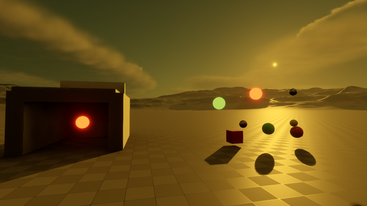 AgX / Golden with native default parameters in the Unreal test scene