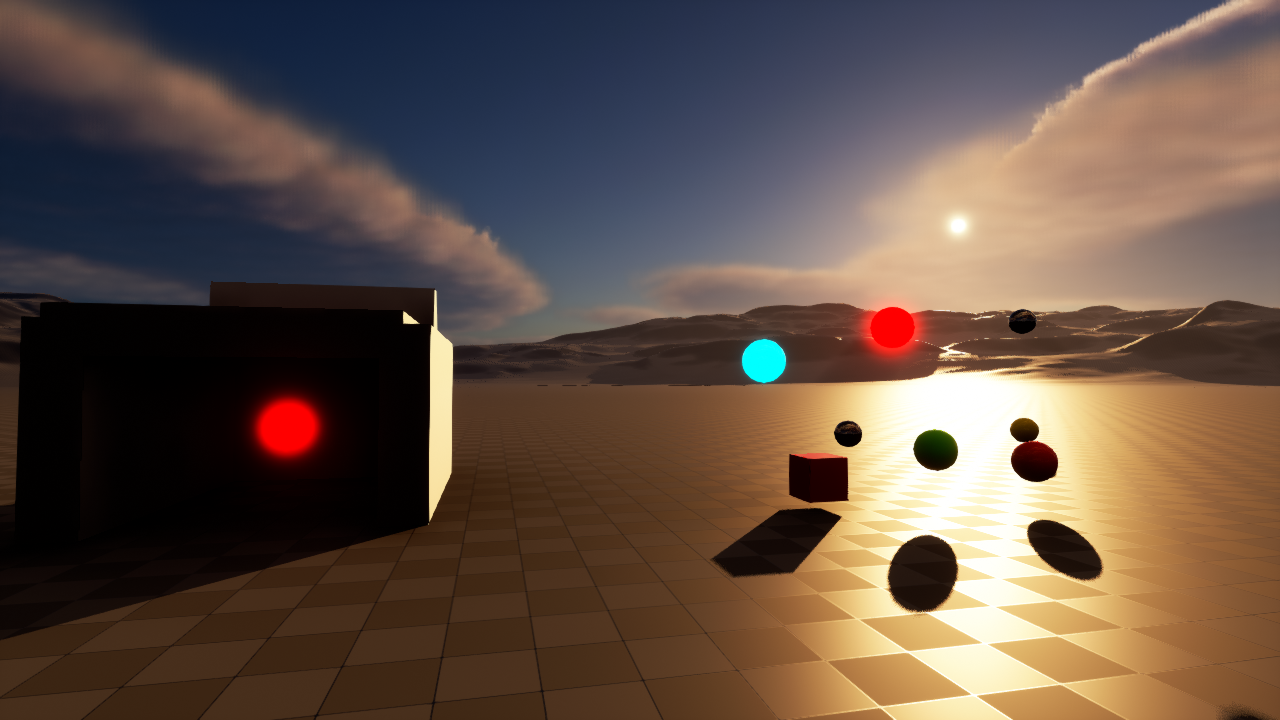 Uchimura with native default parameters in the Unreal test scene